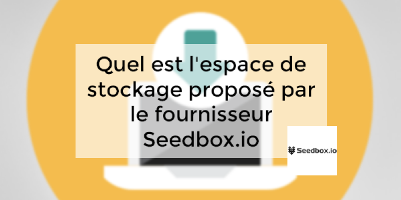 Quel est l’espace de stockage proposé par le fournisseur Seedbox.io